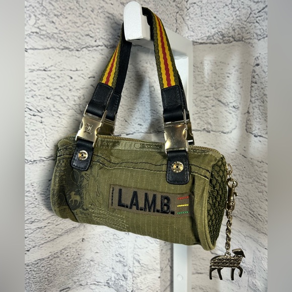 L.A.M.B. Handbags - L.A.M.B. Army Crest Mini Barrel❤️💛💚